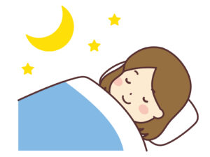 よく眠る女性