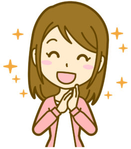 ごきげんな女性