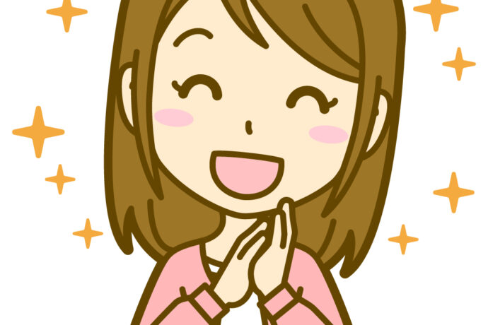 ごきげんな女性