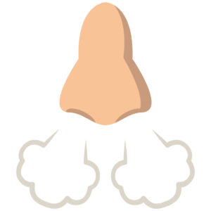鼻で吐く