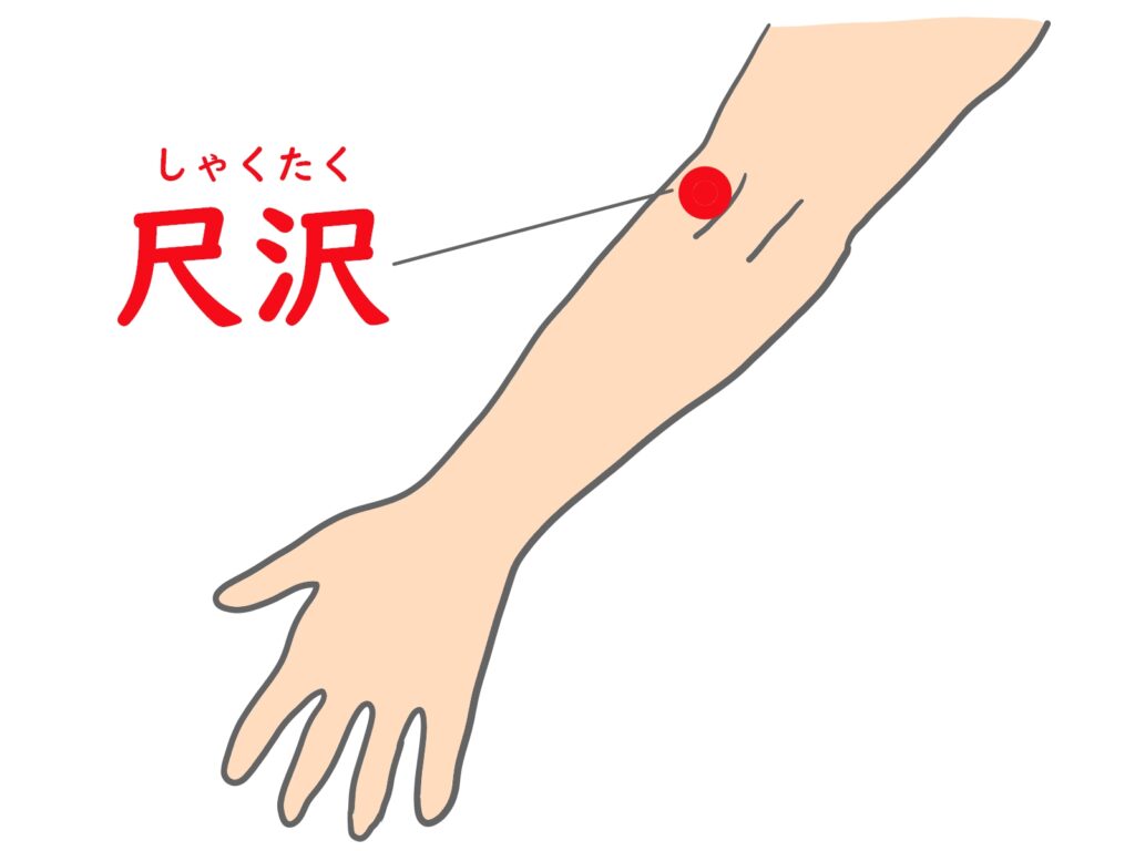 ツボ　尺沢