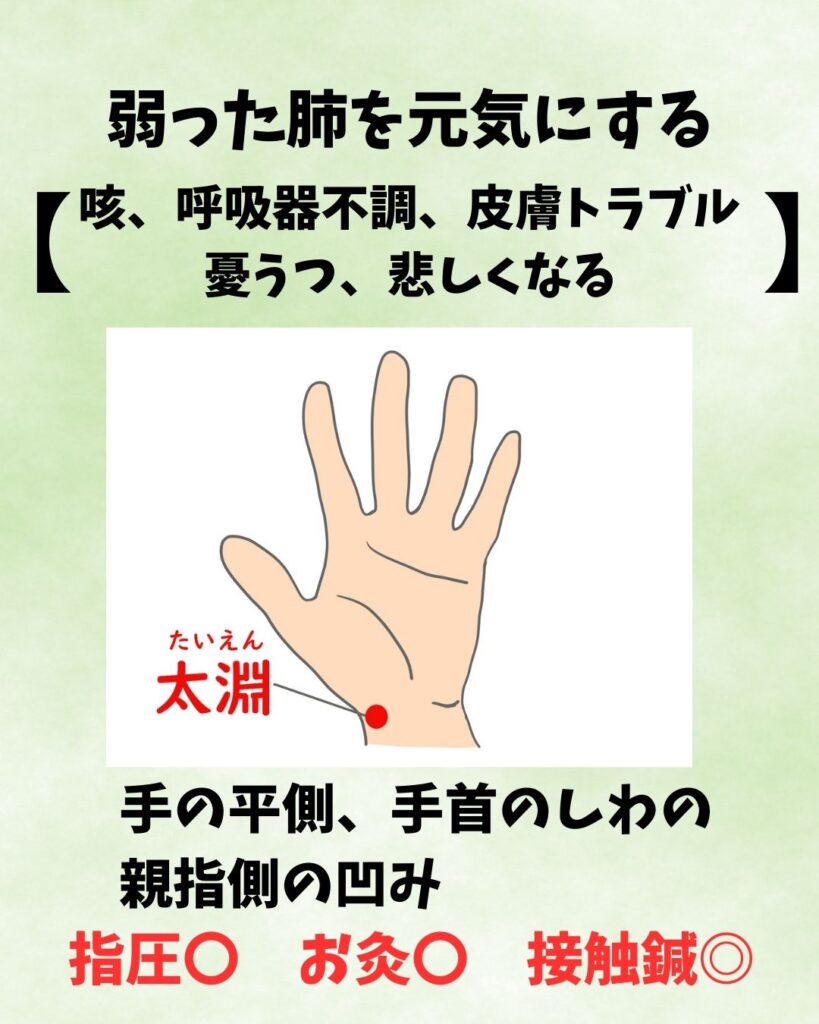 肺を元気にするツボ