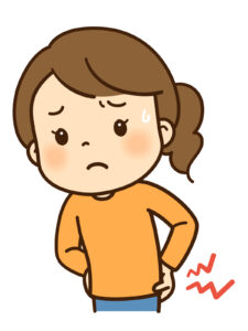 腰痛の女性