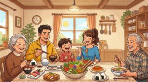 炭水化物を多く食べる家族